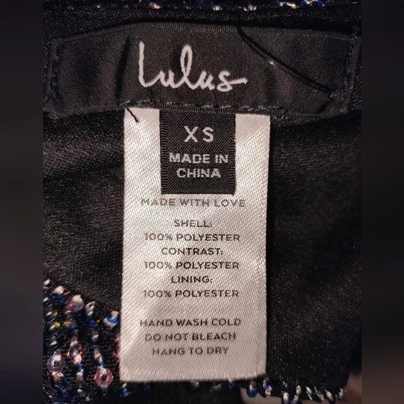 lulus sequin tie-back halter top xs cowl neck iridescent sequins cropped bodice - Picture 9 of 9